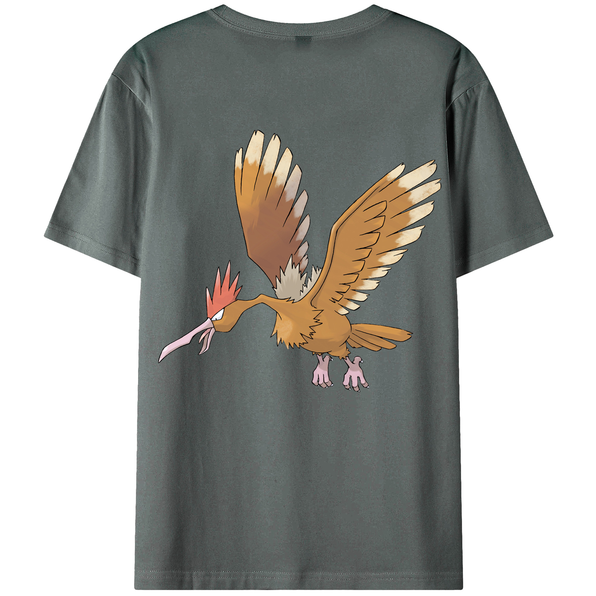 （画像用） ポケットモンスター Pokémon 綿100％ メンズ半袖Tシャツ（バックプリント） 通気性